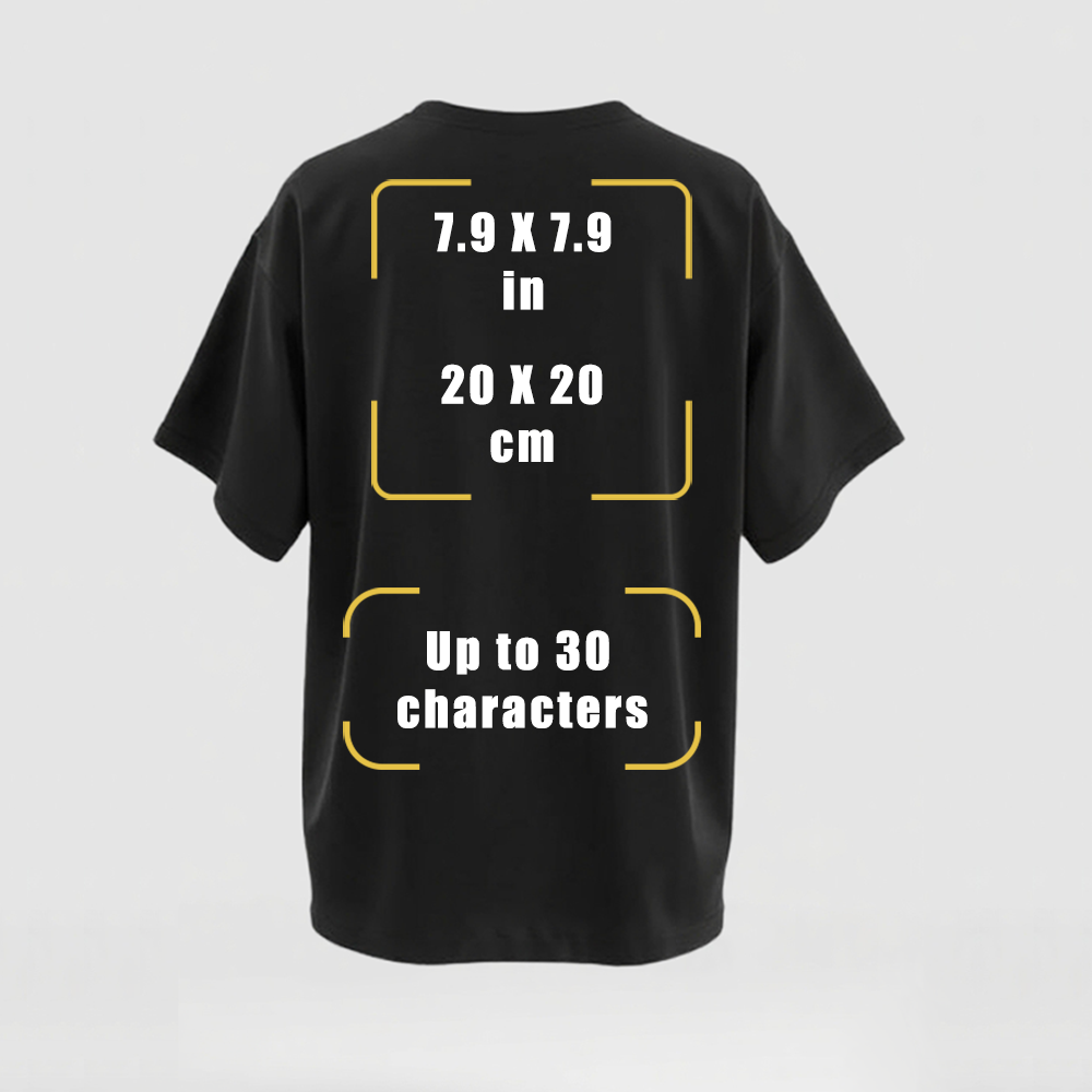 Custom Oversize QR Print T-Shirt