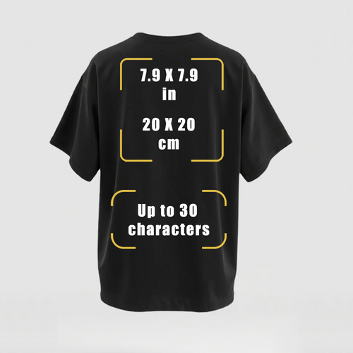 Custom Oversize QR Print T-Shirt